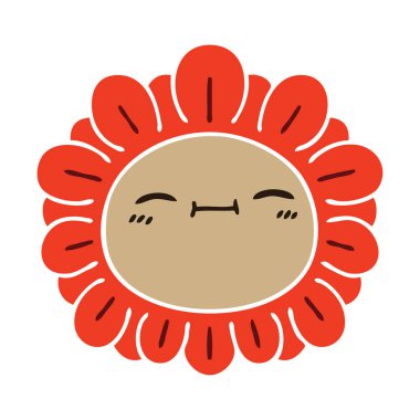 ilginç karikatür çiçek el çekilmiş 