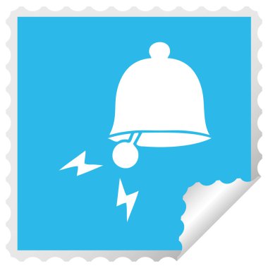 Zili çalmadan etiket karikatür peeling Meydanı