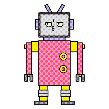 çizgi roman tarzı çizgi film robot