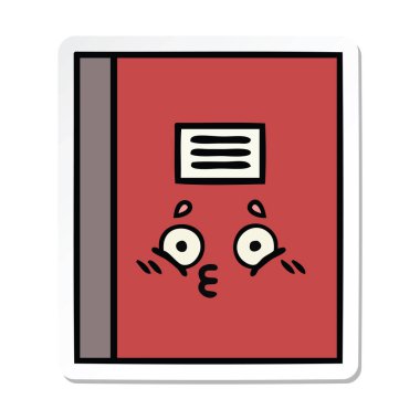 sevimli çizgi Notebook etiket