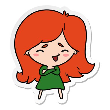 etiket şirin kawaii kız çizgi film gösterimi