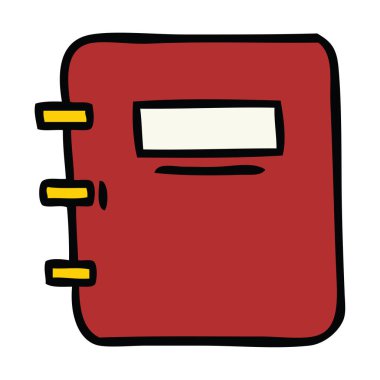 sevimli çizgi bir not defteri