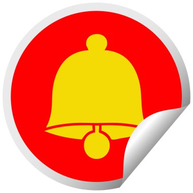 dairesel peeling etiket karikatür pirinç çan