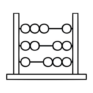 bir matematik abacus çizim karikatür