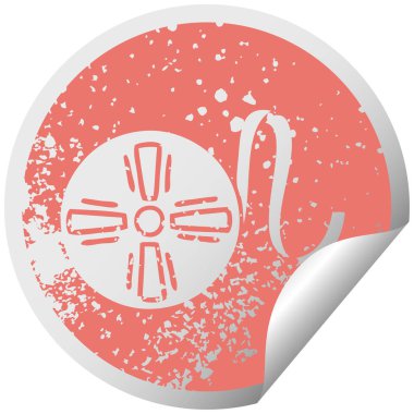 sıkıntılı dairesel peeling etiket sembolü bir film kaset