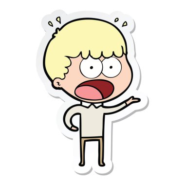 etiket bir karikatür dostum şok