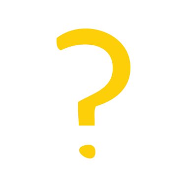 düz renkli bir soru işareti retro karikatür