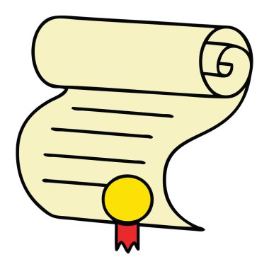 önemli bir belgenin sevimli çizgi