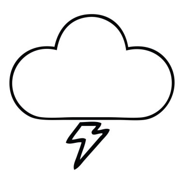 bir fırtına bulutu çizim karikatür