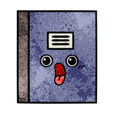 Retro grunge doku karikatür Notebook