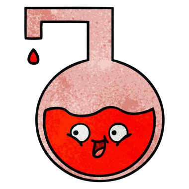 Retro grunge doku karikatür bir bilimsel deney 