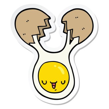 etiket bir karikatür kırık yumurta