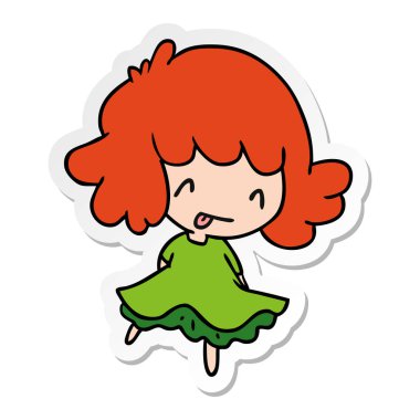 etiket şirin kawaii kız çizgi film gösterimi