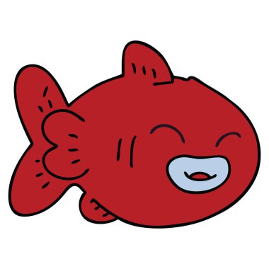 ilginç karikatür balık el çekilmiş 