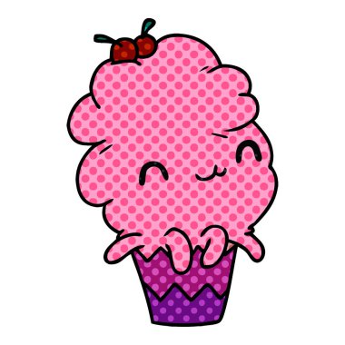 çizgi film illüstrasyon kawaii ahtapot kek