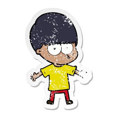 bir gergin çizgi film çocuk sıkıntılı etiket