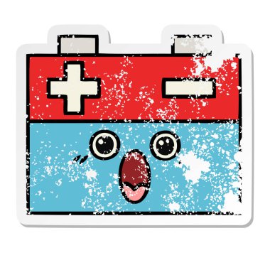 sevimli çizgi akü sıkıntılı etiket