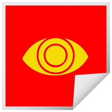 etiket karikatür bir göz peeling Meydanı