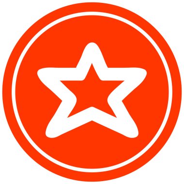 yıldız şekli dairesel simgesi simgesi