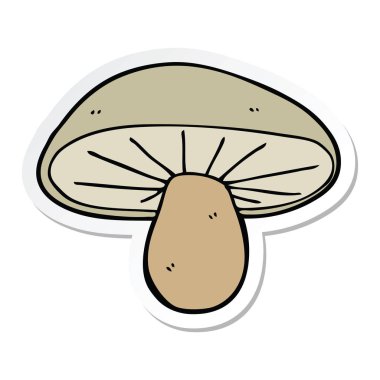 etiket bir karikatür mantar