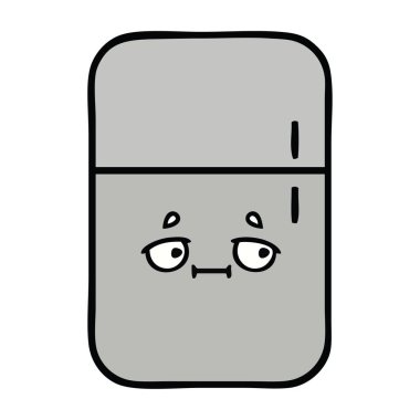 sevimli çizgi buzdolabı derin dondurucu