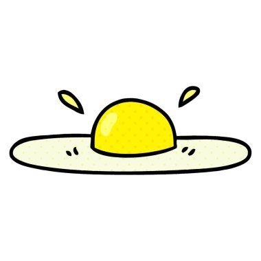 ilginç çizgi roman tarzı kızarmış yumurta karikatür