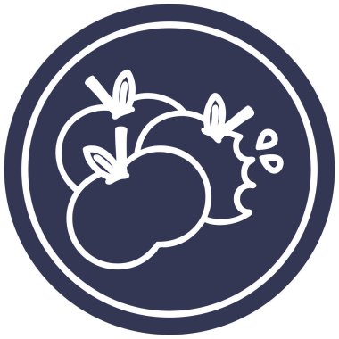 Sulu elma dairesel simgesi