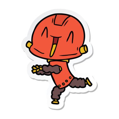 bir çizgi film robot Sticker