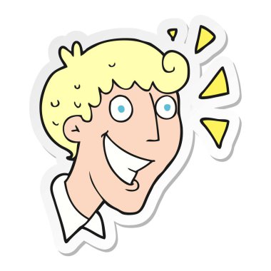 adam sopa bir karikatür heyecanlı