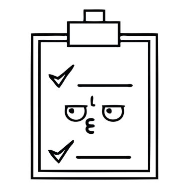 Çizim karikatür bir kontrol listesi