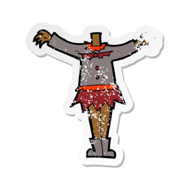 bir çizgi film Dişi vampir vücudu Retro sıkıntılı etiket