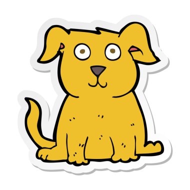 bir karikatür mutlu köpek etiket