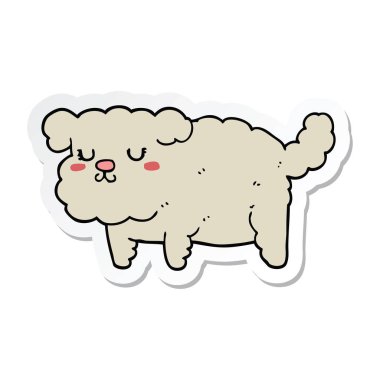 etiket bir karikatür köpek