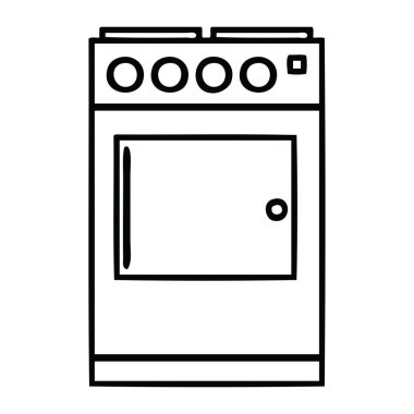 Çizim karikatür bir fırın ve Ocak