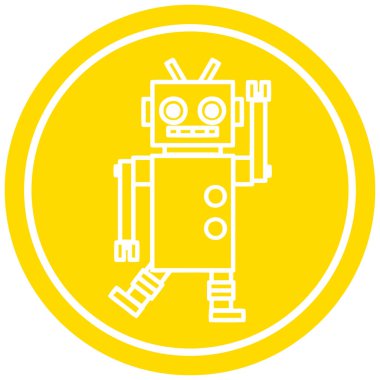 Robot dairesel simgesi simgesi dans