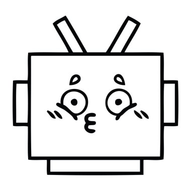 çizgi çizme çizgi film robot baş