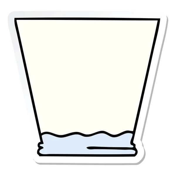 Aufkleber Eines Skurrilen Handgezeichneten Cartoon Drinks Tumbler — Stockvektor