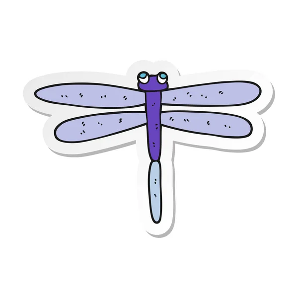Sticker of a cartoon bug — Stock Vector