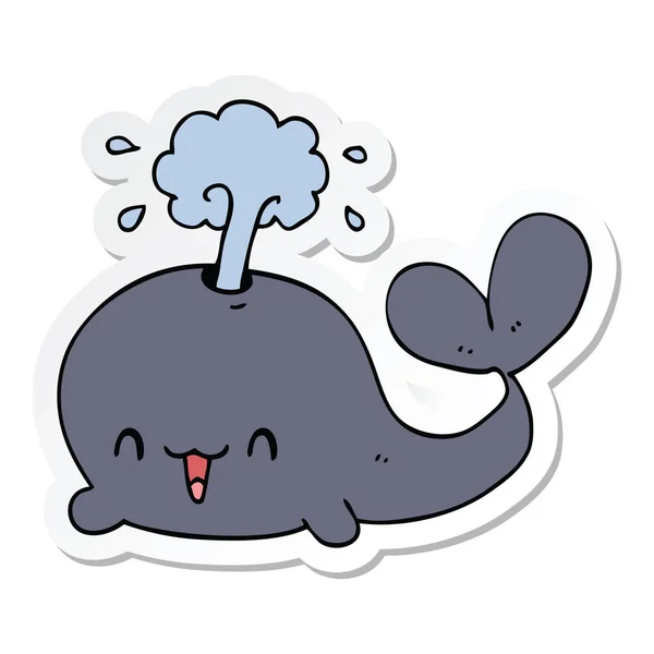 卡通鲸贴纸 — 图库矢量图片