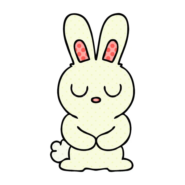 漫画书风格古怪的卡通兔子 — 图库矢量图片