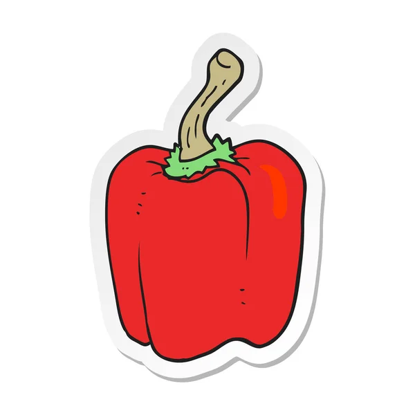 Sticker Van Een Cartoon Rode Peper — Stockvector