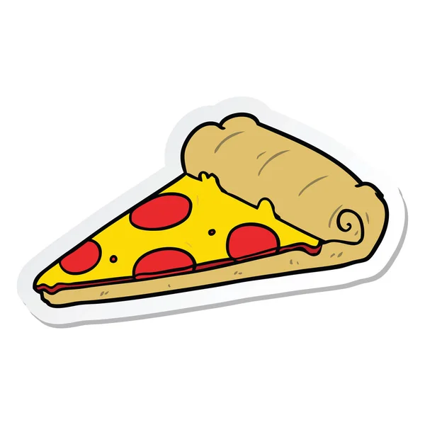 Stiker Dari Potongan Pizza Kartun - Stok Vektor