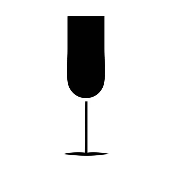 Плоский Символ Шампанської Флейти — стоковий вектор