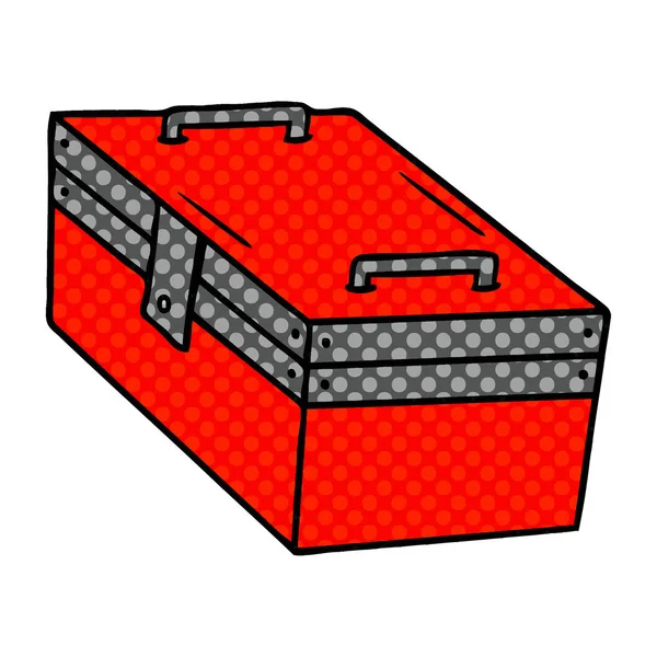 Cartoon doodle van een metalen tool box — Stockvector