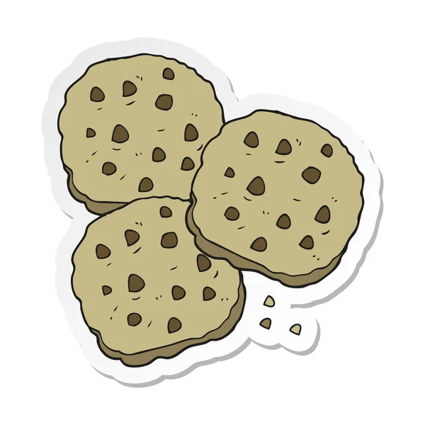 Aufkleber Eines Cartoon Cookies — Stockvektor