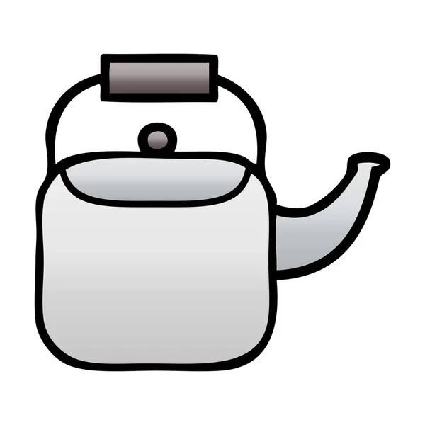 Градиентный заштрихованный чайник — стоковый вектор