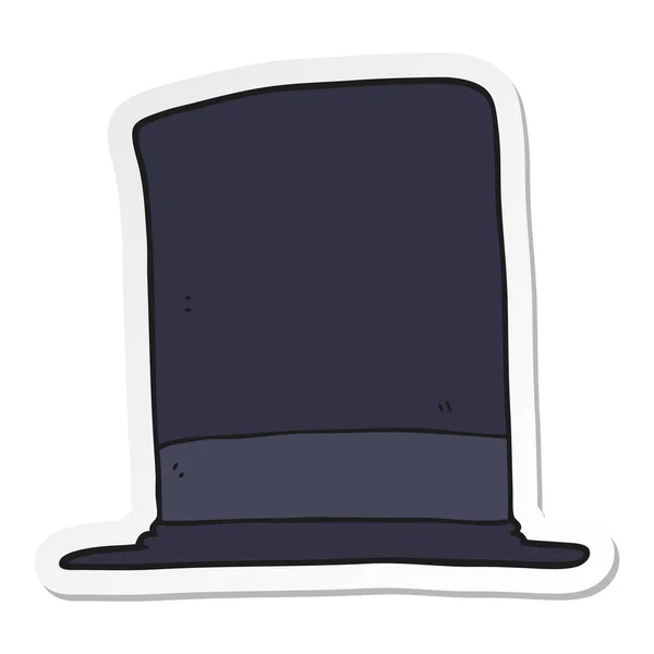 Pegatina de un sombrero de top de dibujos animados — Vector de stock