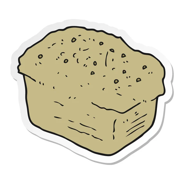 Klistermärke Tecknad Bröd — Stock vektor