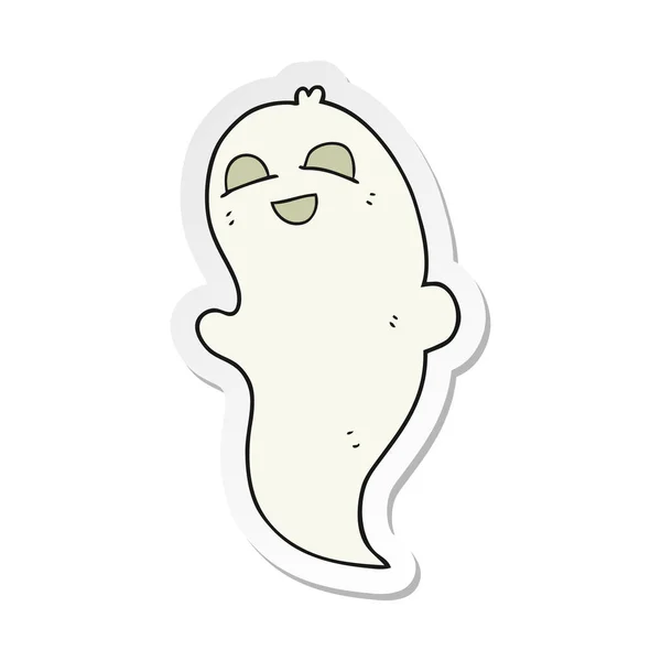 Sticker Van Een Cartoon Halloween Ghost — Stockvector