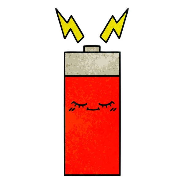 Retro streszczenie tekstura kreskówka baterii — Wektor stockowy